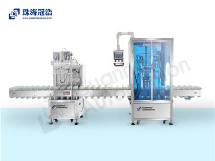 全自動雙頭蠕動泵灌裝封口一體機